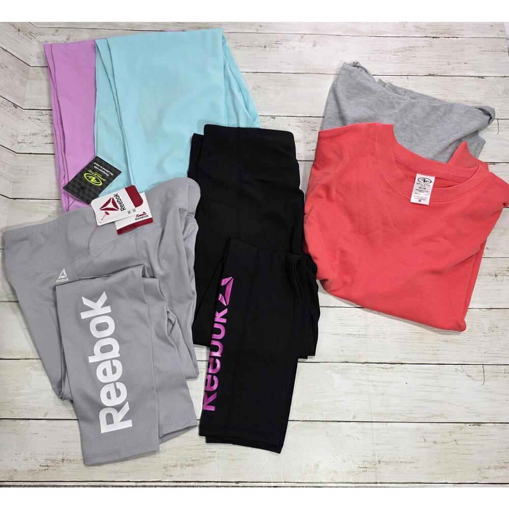 NWT Reebok Girls Activewear Set with Leggings and Tops - Sz XXL